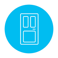 Image showing Front door line icon.