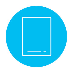 Image showing Touch screen tablet line icon.