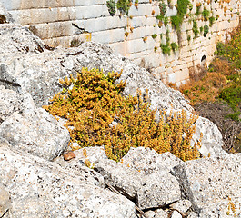 Image showing the old  temple and theatre in termessos antalya turkey asia sky