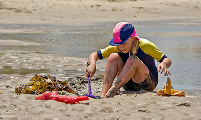 Image showing girl on beach