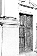 Image showing detail in  wall door  italy land europe architecture and wood th