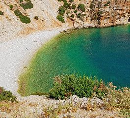 Image showing asia in thurkey antalya lycia way water rocks and sky near the n