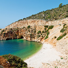 Image showing asia in thurkey antalya lycia way water rocks and sky near the n