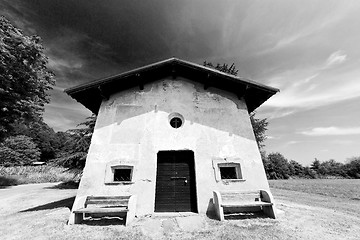 Image showing  europe  old christian ancient  in italy grass seat        