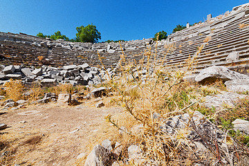 Image showing the old  temple and theatre in termessos antalya turkey asia sky