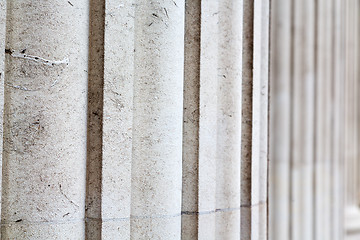 Image showing brick in london     the     texture of a ancien wall and ruined 