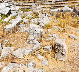 Image showing the old  temple and theatre in termessos antalya turkey asia sky