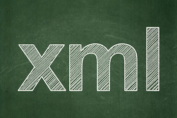 Image showing Software concept: Xml on chalkboard background