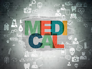 Image showing Medicine concept: Medical on Digital Paper background