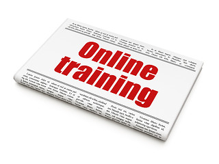 Image showing Education concept: newspaper headline Online Training