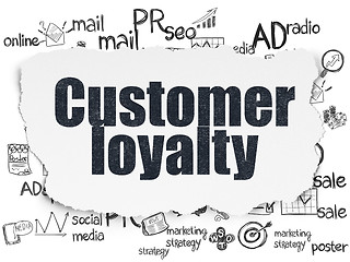 Image showing Advertising concept: Customer Loyalty on Torn Paper background