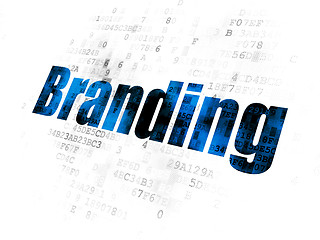 Image showing Marketing concept: Branding on Digital background