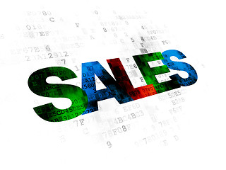 Image showing Advertising concept: Sales on Digital background