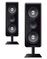 Image showing acoustic speakers with three speakers