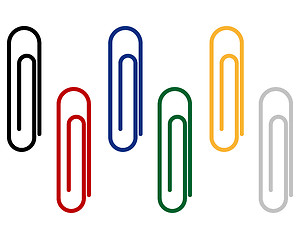 Image showing paper clips for fastening papers
