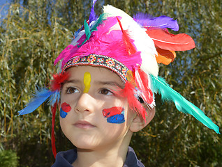 Image showing Kid dressed as Injun
