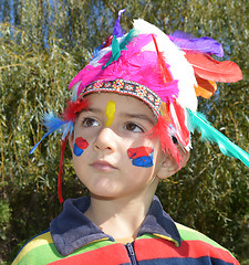 Image showing Kid dressed as Injun