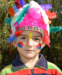 Image showing Kid dressed as Injun