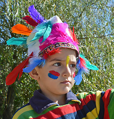 Image showing Kid dressed as Injun
