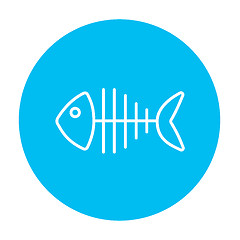 Image showing Fish skeleton line icon.