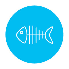 Image showing Fish skeleton line icon.