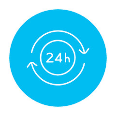 Image showing Service 24 hrs line icon.