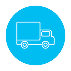 Image showing Delivery van line icon.