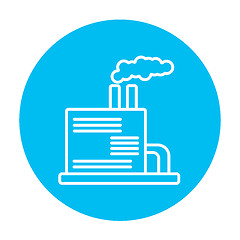 Image showing Refinery plant line icon.