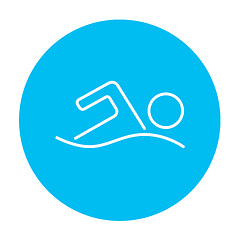 Image showing Swimmer line icon.