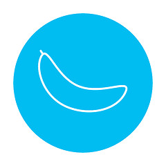 Image showing Banana line icon.