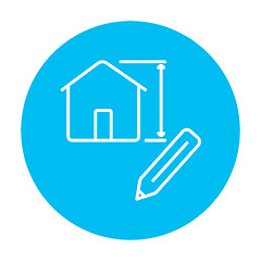 Image showing House design line icon.