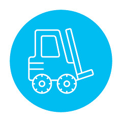 Image showing Forklift line icon.