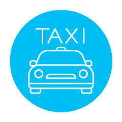 Image showing Taxi line icon.