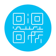 Image showing QR code line icon.