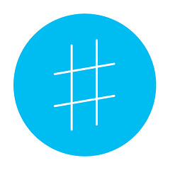 Image showing Hashtag symbol line icon.