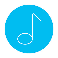 Image showing Music note line icon.