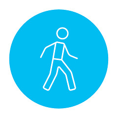 Image showing Pedestrianism line icon.