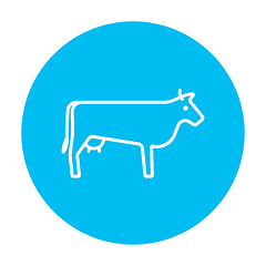 Image showing Cow line icon.