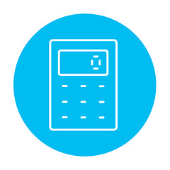 Image showing Calculator line icon.