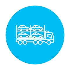 Image showing Car carrier line icon.