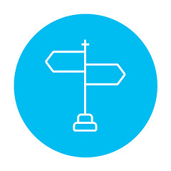 Image showing Travel traffic sign line icon.