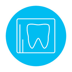 Image showing X-ray of tooth line icon.