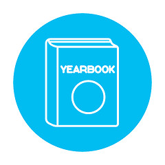 Image showing Yearbook line icon.