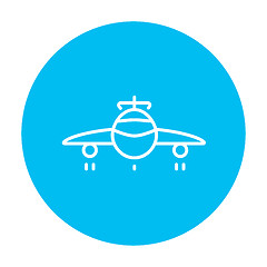 Image showing Airplane line icon.