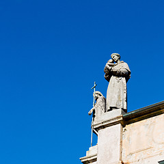 Image showing monument statue  in old historical construction italy europe mil