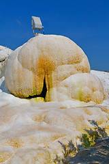 Image showing calcium  travertine unique    water