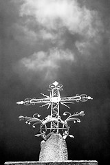 Image showing abstract cross in italy europe and the sky background