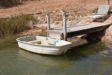 Image showing small boat and landing
