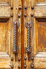 Image showing europe old in   antique close rusty lock  closeup