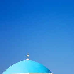 Image showing in europe greece a cross the cloudy sky